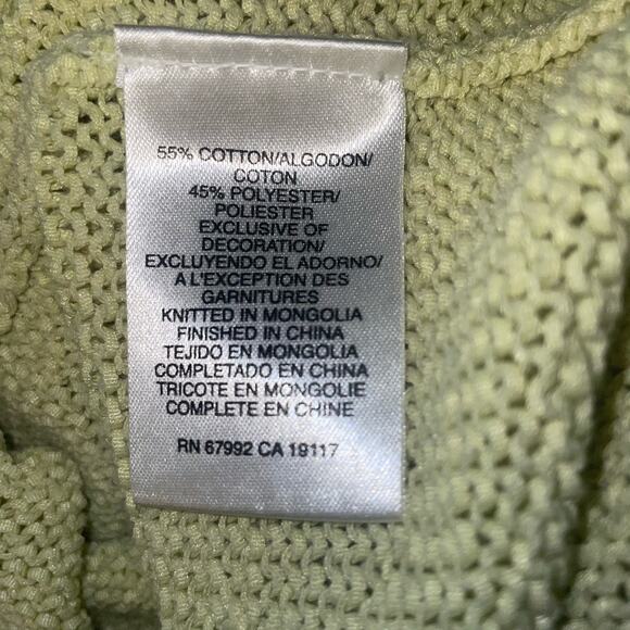 Sigrid Olsen Sport Women's Long Sleeve V Neck Waffle Knit Sweater Green Size M - Picture 6 of 8